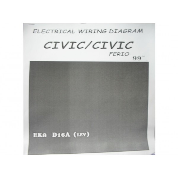 หนังสือ WIRING DIAGRAM HONDA CIVIC เครื่องยนต์ เต็มเล่มหลายเครื่องยนต์ 95~98 (JP)
