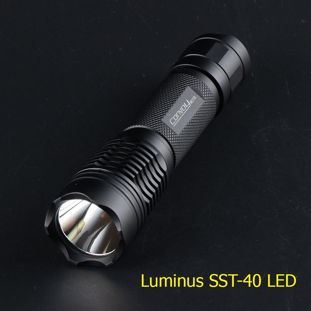 ไฟฉายแรงสูงขนาดเล็ก แสงสุดสว่าง ขนาดเหมาะมือมากๆ Convoy M21B Black หลอด Luminus SST-40 6500K แสงขาว 12 groups