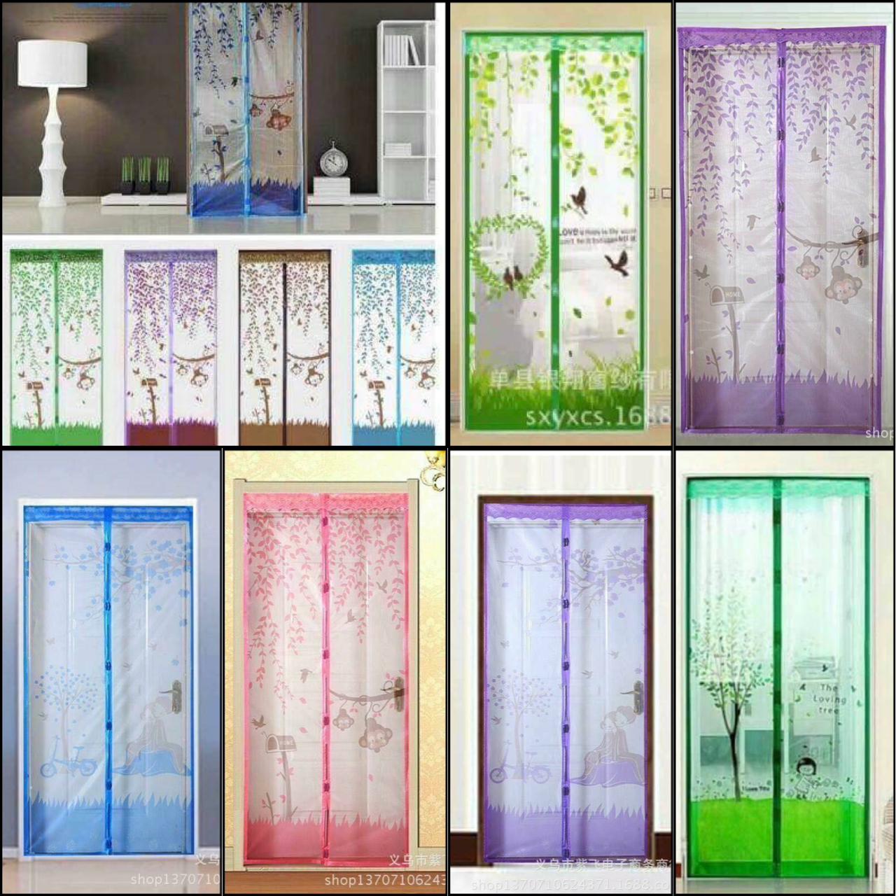 ม่านกันแมลง มุ้งกันยุง แบบติดประตู 139.- ส่งฟรี ขนส่งเอกชน