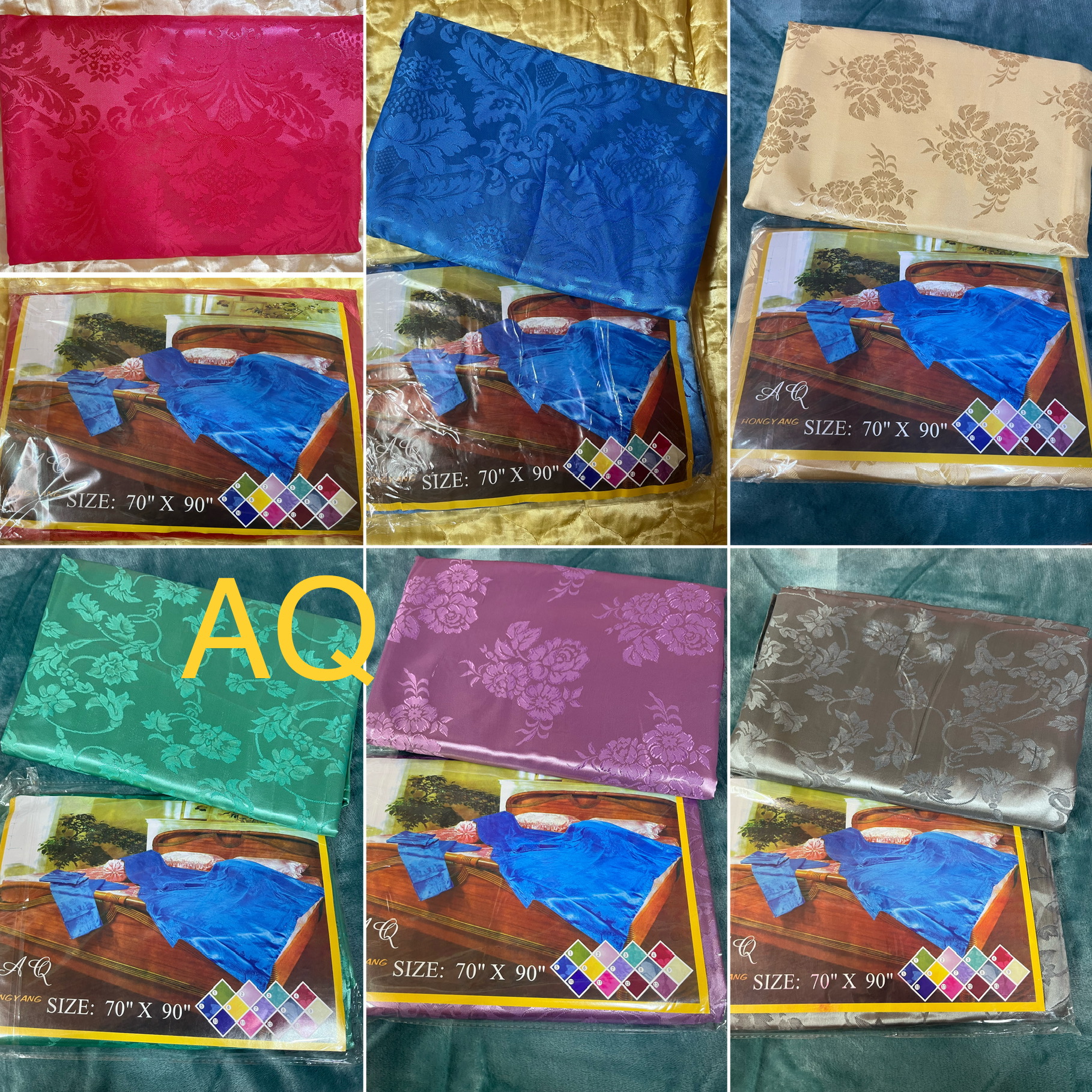 ผ้าห่มผ้าแพร 6 ฟุต ห่มแล้วเย็นสบาย ผ้าลื่น นิ่ม สีสวยสด