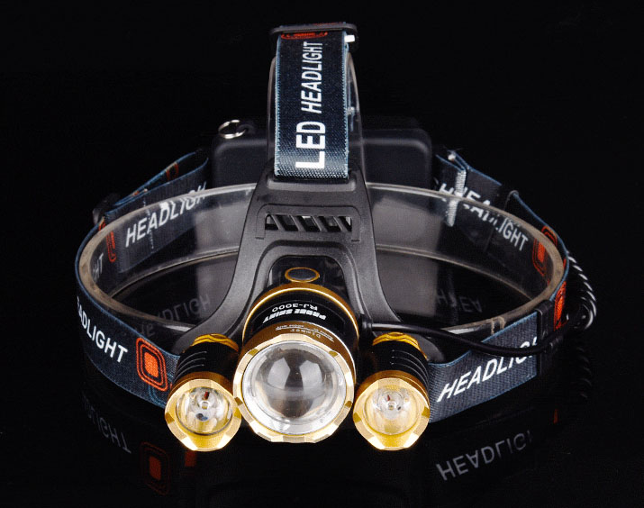 ไฟฉายคาดหัวแรงสูง 3 หลอด Cree LED