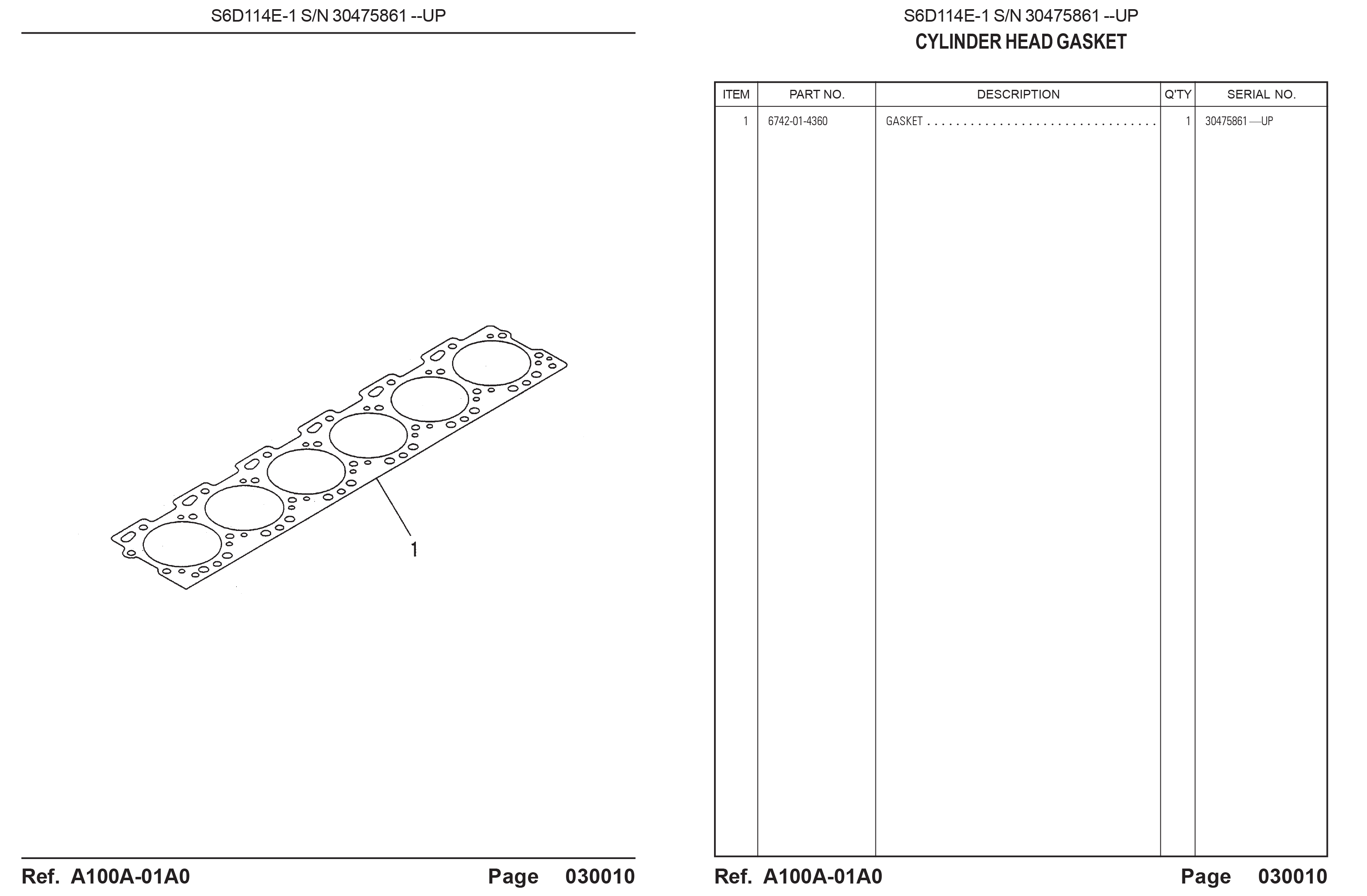 หนังสือ Komatsu Parts Catalog เครื่องยนต์ S6D114E-1 S/N 30475861 & UP และเครื่องยนต์ D68E-SS-12 S/N J10001 & UP (อังกฤษ)