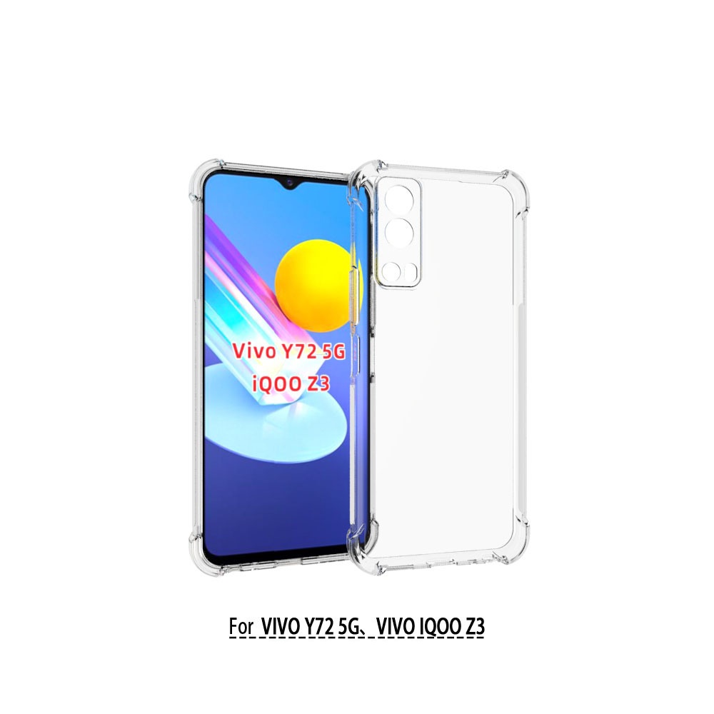 เคส Vivo Y72 5G / Y52 5G แบบ TPU ใสเสริมขอบและมุมกันกระแทก