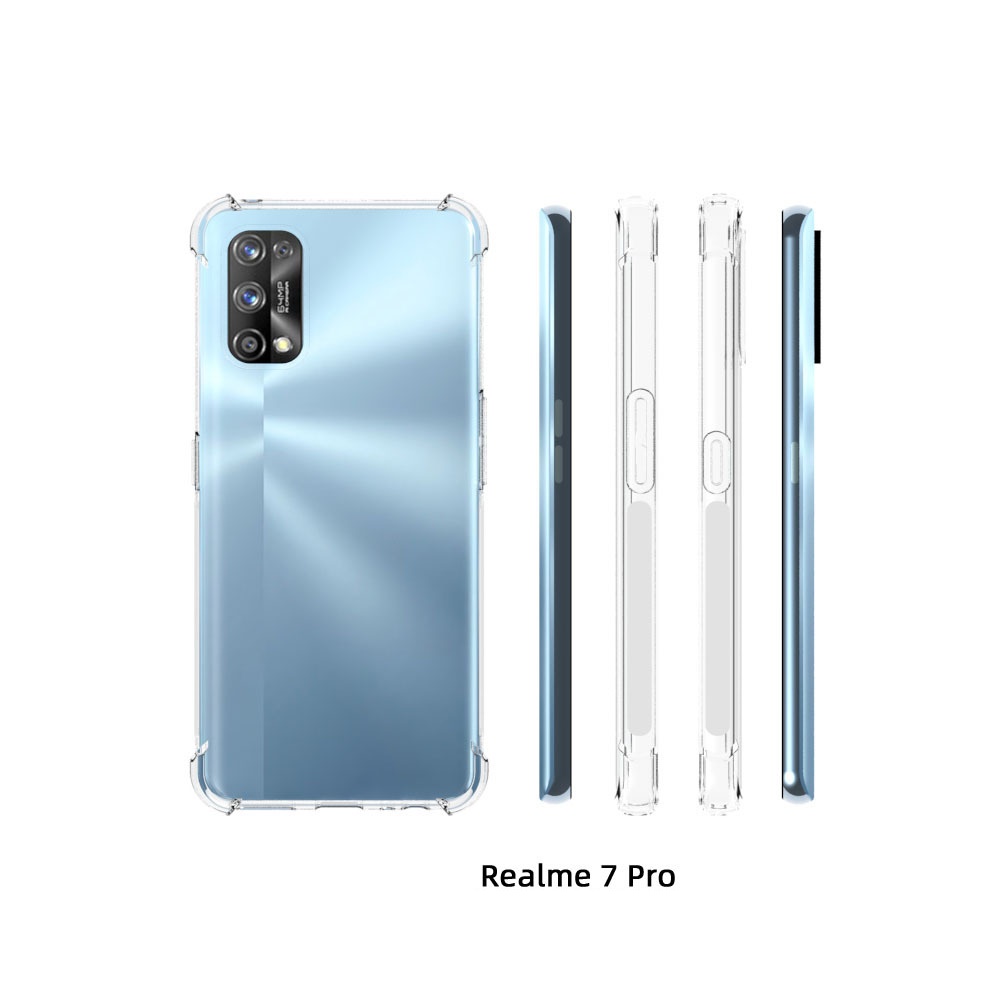 เคส Realme 7 Pro แบบ TPU ใสเสริมขอบและมุมกันกระแทก