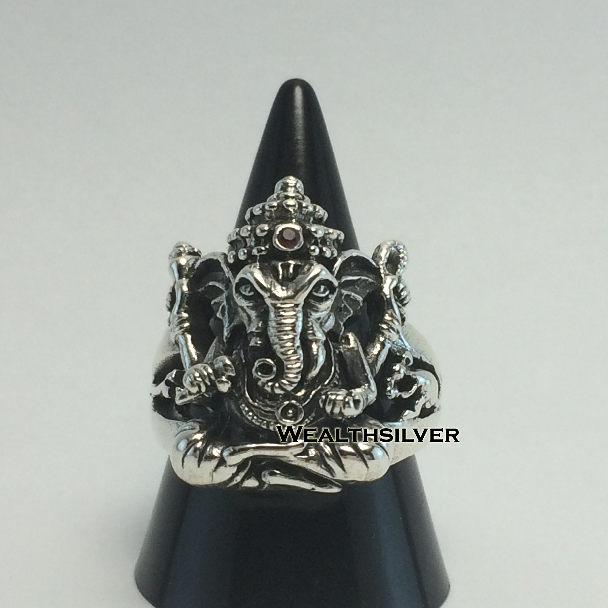 แหวนพระพิฆเนศเชฟปางประทานพร M CZ