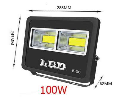 โคมไฟสนาม แรงสูง รุ่นใหม่ แสงสีขาว หลอด COB ขนาด 100 Watt 220 VoltAC