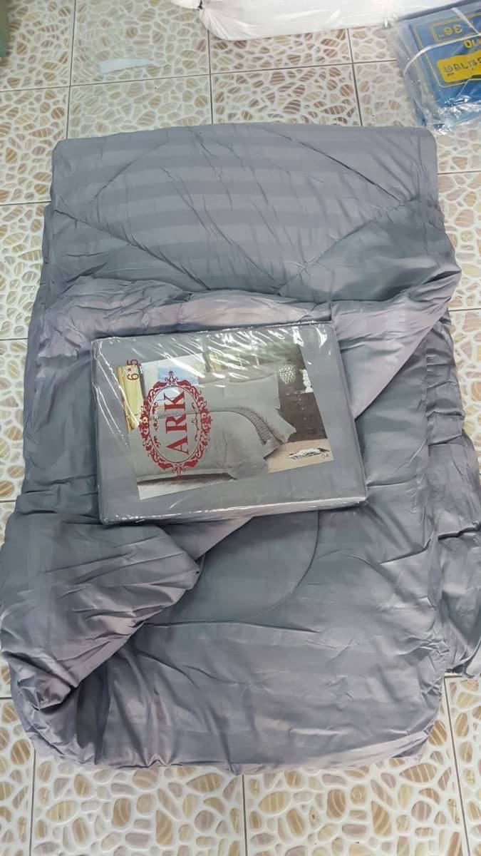 ชุดผ้าปูลายริ้ว เกรดพรีเมี่ยม 4ดาว 6ฟุต ผ้าห่ม 8ฟุต