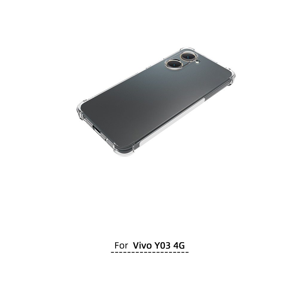 เคส Vivo Y03 4G ใสเสริมขอบและมุมกันกระแทก