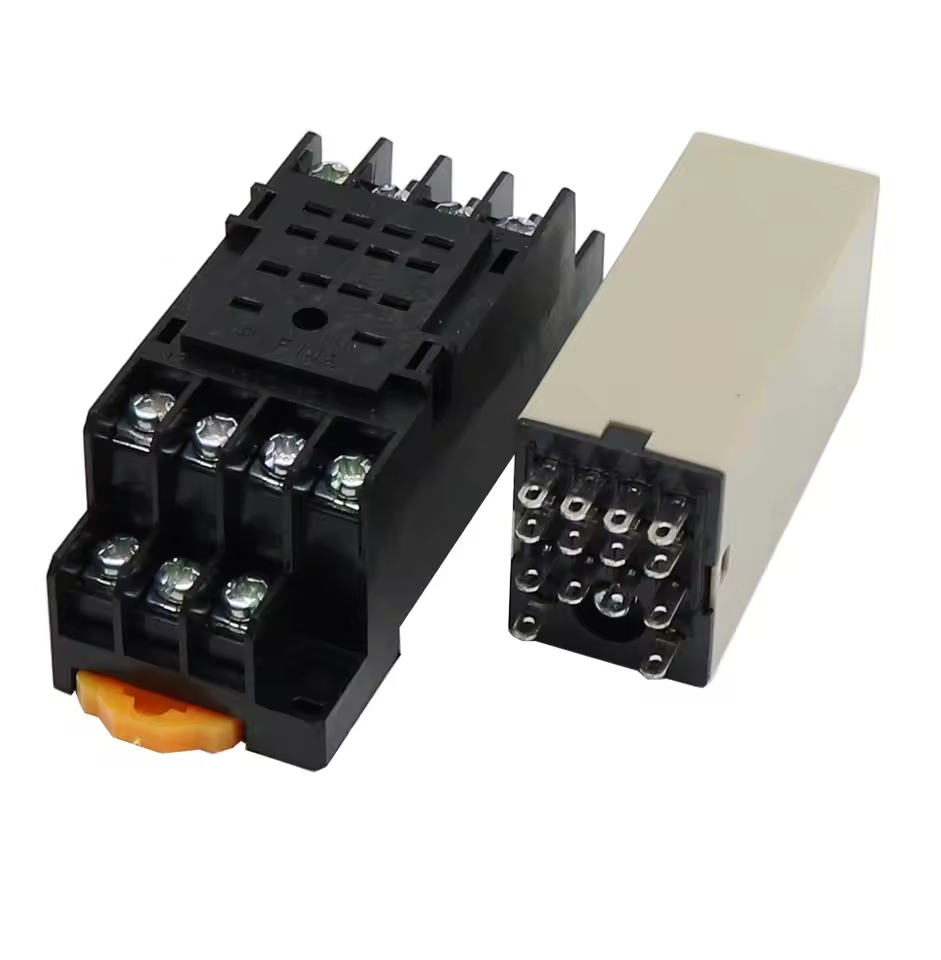 H3Y-2 H3Y-4 Timer Relay with Base Socket ไทม์เมอร์ รีเลย์ พร้อมฐาน