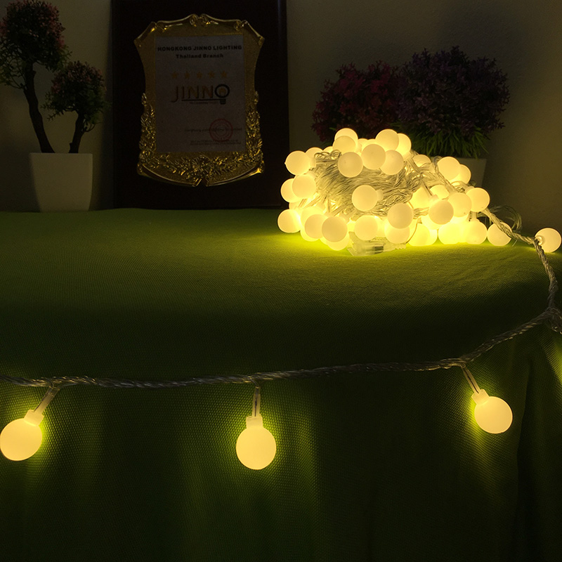 ส่งฟรี ไฟเชอรี่led ไฟปิงปองled 50 ลูก : ขนาด 2.2 ซม - สีม่วง /Ping pong ball led 50 leds : 2.2 cm. size - Purple