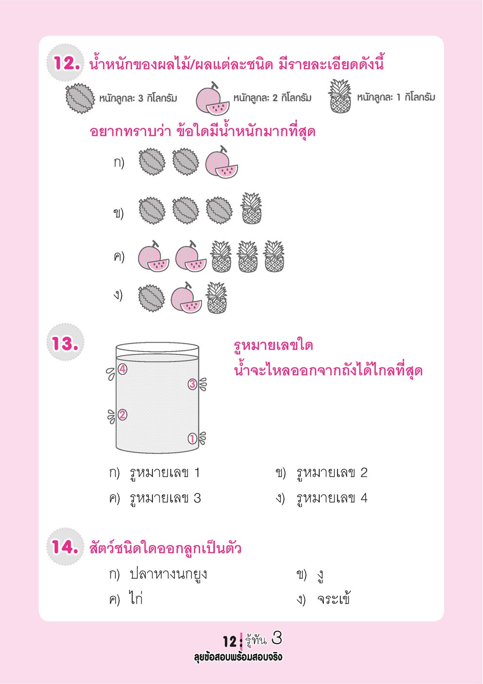 รู้ทัน 3 สอบเข้า ป.1 สาธิต ฉบับลุยข้อสอบพร้อมสอบจริง