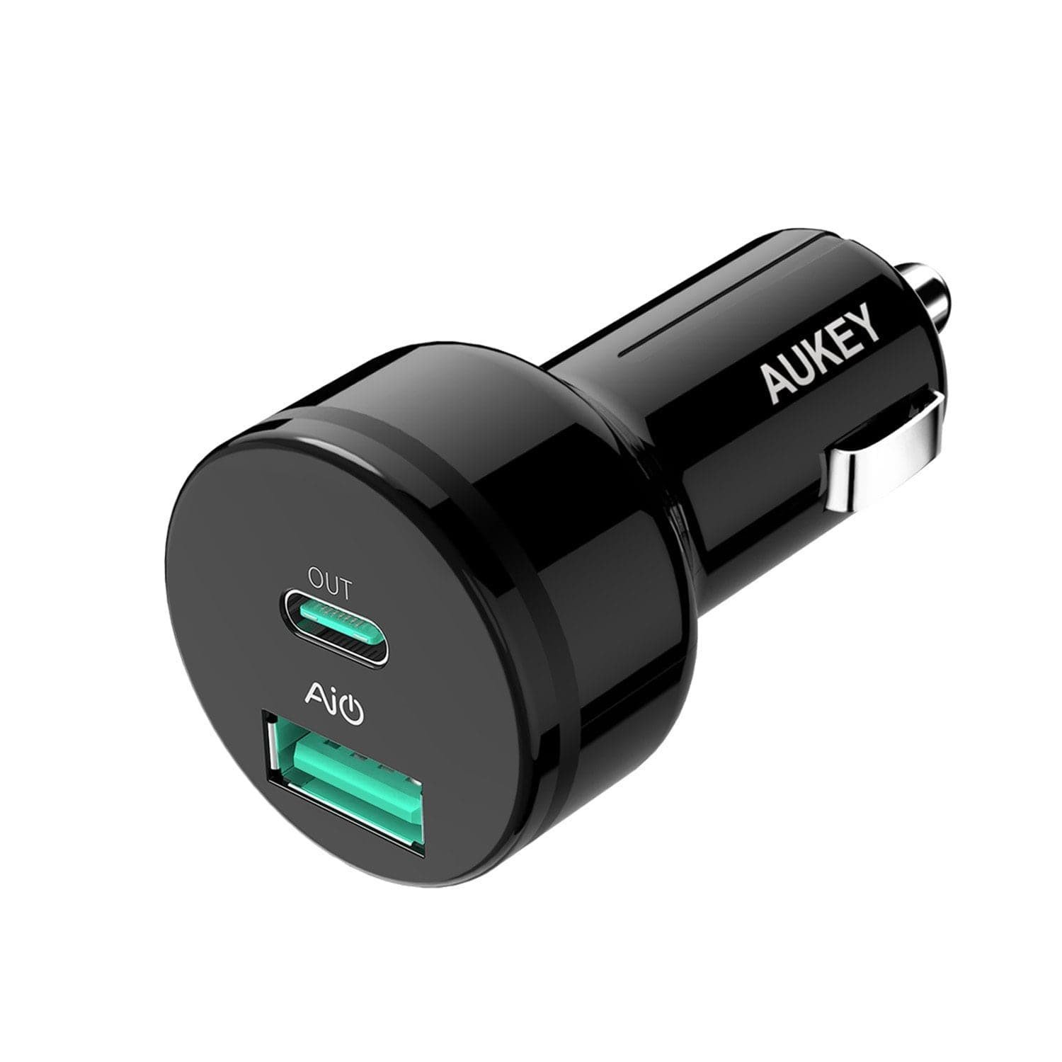 ที่ชาร์จในรถ Aukey Car Charger with PD 27W Power Delivery 2.0 + AiPower