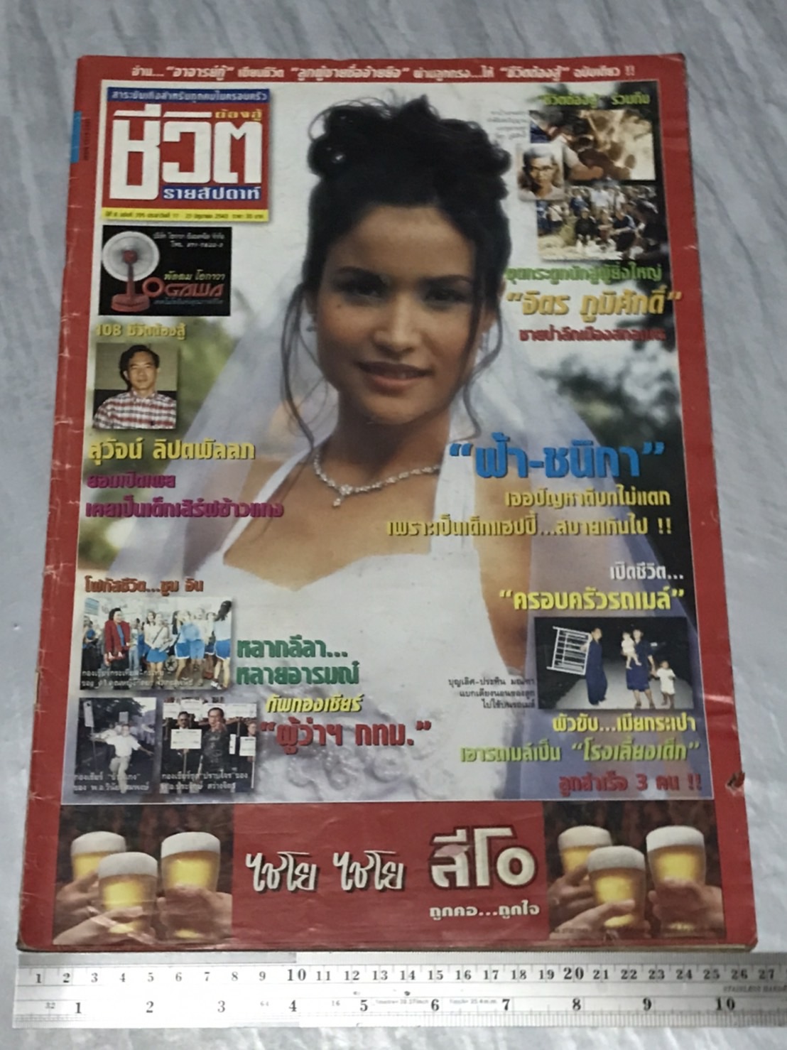 นิตยสาร ชีวิตต้องสู้ (รายสัปดาห์ปีสุดท้าย) ปีที่ 8 พ.ศ. 2543 มือสองเก่าเก็บมาก