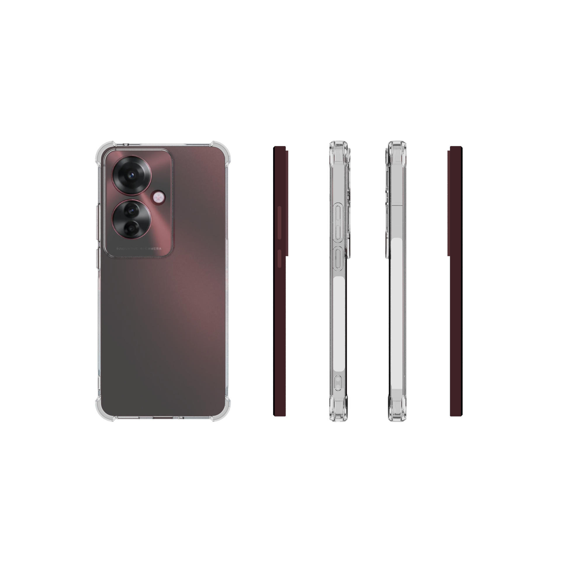 เคส OPPO Reno11 F 5G แบบ TPU ใสเสริมขอบและมุมกันกระแทก