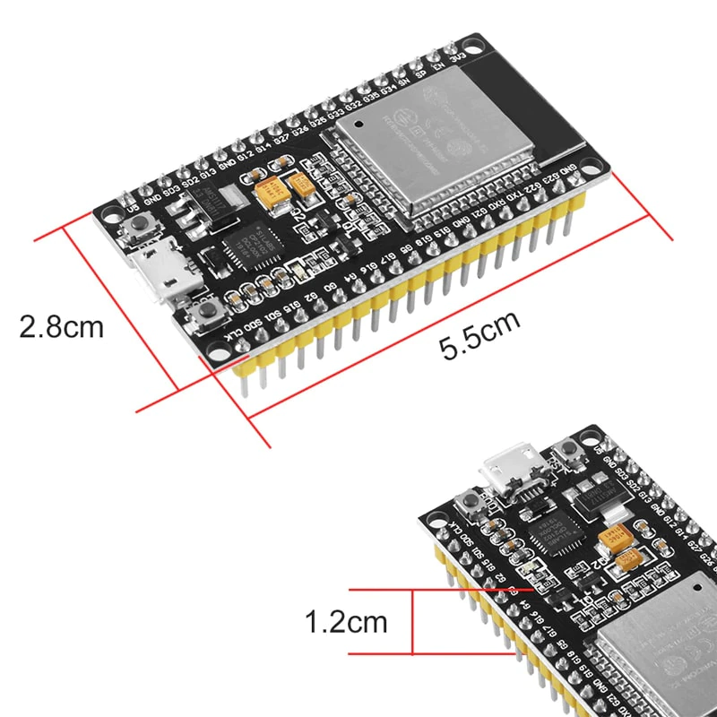 ESP32 ESP-WROOM-32 NodeMCU Wifi+Bluetooth Development Board CP2102 (38 Pins)