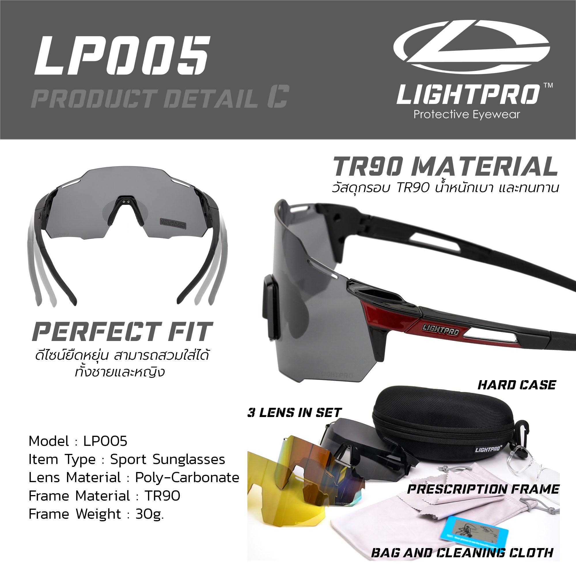 LIGHTPRO LP005 Clear + เลนส์ปรับแสงออโต้ X-lens