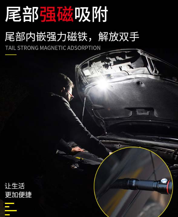 ไฟฉายพกพาแรงสูงส่องไกล 18650 Surround T1809