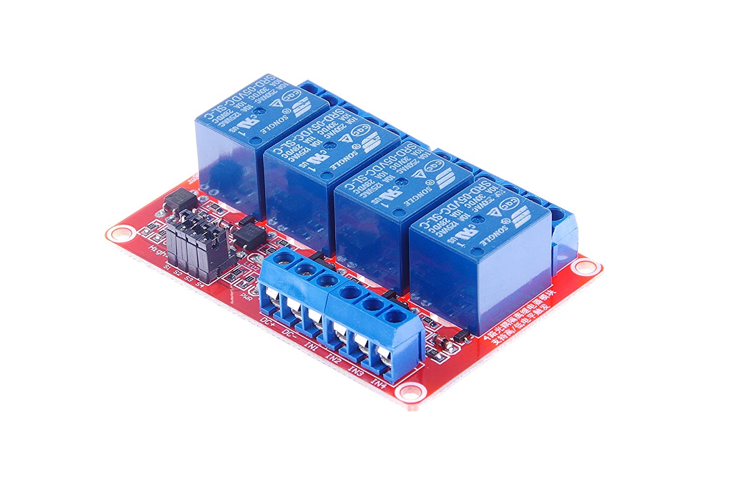 4 Channel 5V Relay Active High/Low Relay Module 250V/10A