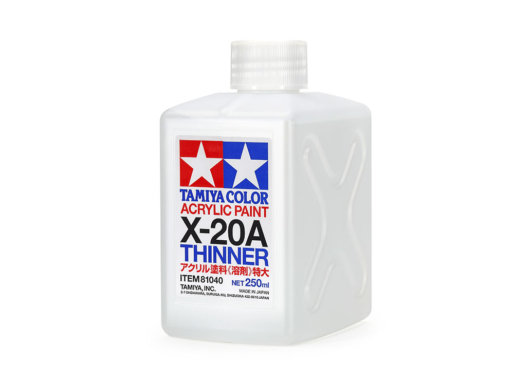 81040 TAMIYA Thinner X-20A Acrylic (250ml) ทินเนอร์สำหรับสีอะคริลิค