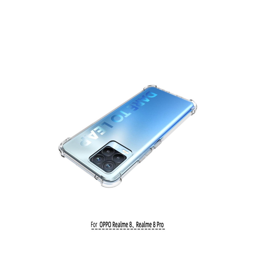 เคส Realme 8 แบบ TPU ใสเสริมขอบและมุมกันกระแทก