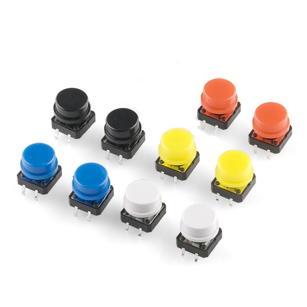 ชุดรวมปุ่ม Tactile 5 สี อย่างละ 2 ตัว Tactile Button Assortment