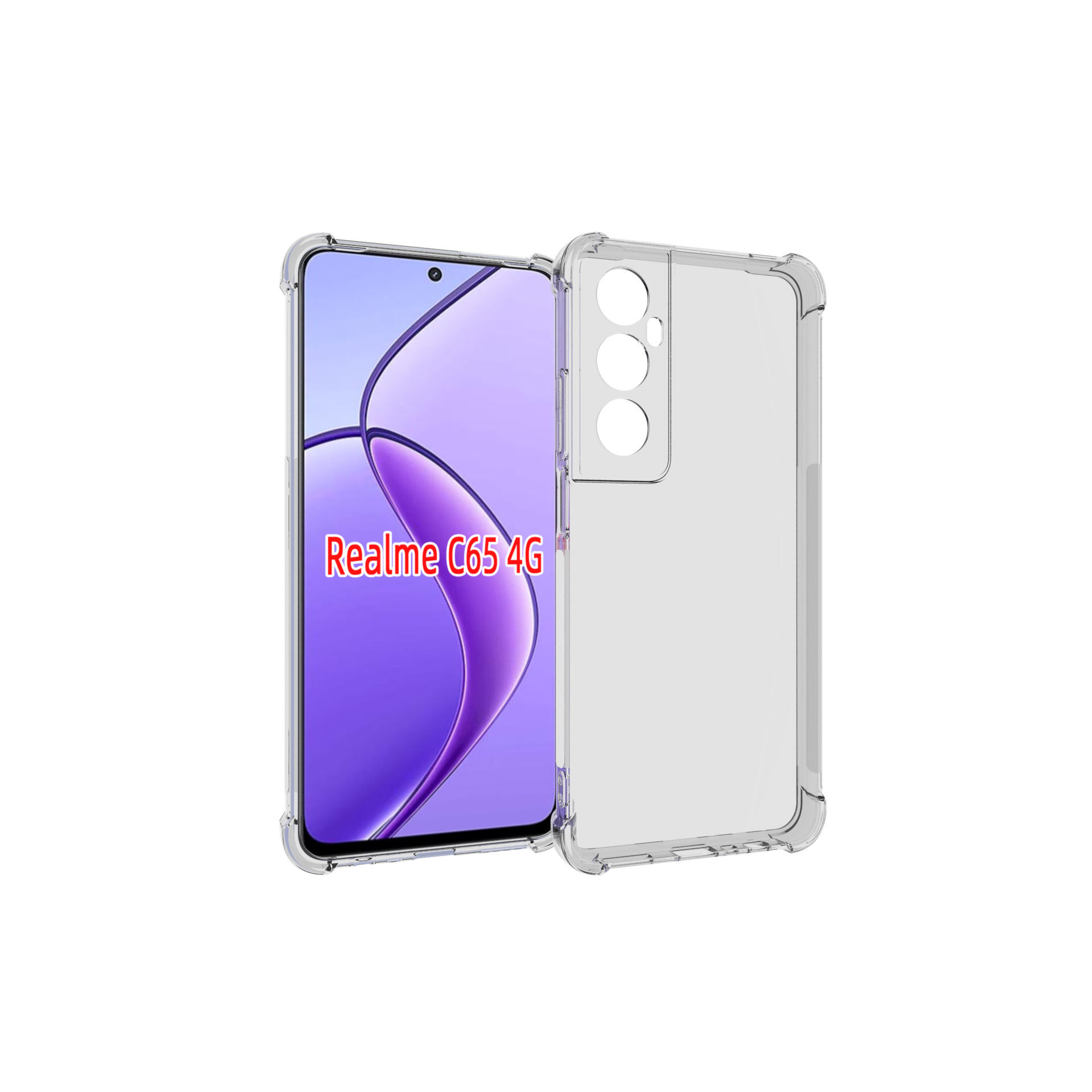 เคส realme C65 ใสเสริมขอบและมุมกันกระแทก