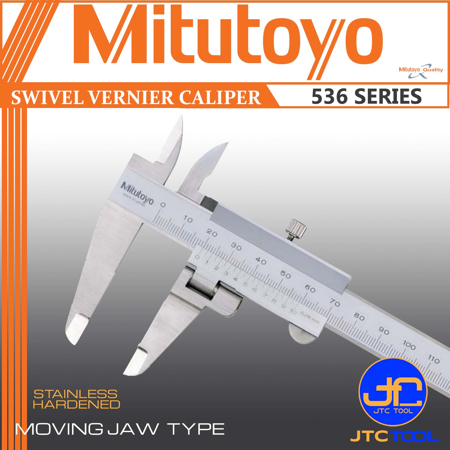 Mitutoyo เวอร์เนีย คาลิเปอร์ปากหมุน - Swivel Vernier Caliper Moving Jaw Type Series 536