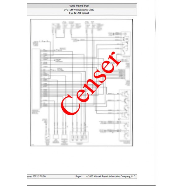 CD WIRING DIAGRAM เกียร์รถยนต์ VOLVO V90,S90,970 ปี 97-98 (EN)
