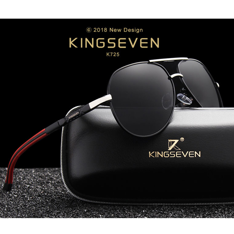 แว่นตากันแดด KINGSEVEN เลนส์ Polarized สไตล์วินเทจ รุ่น K725