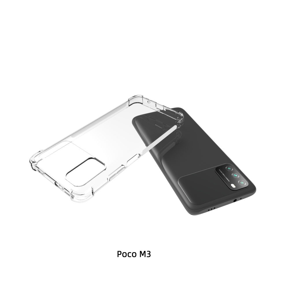 เคส POCO M3 ใสเสริมขอบและมุมกันกระแทก