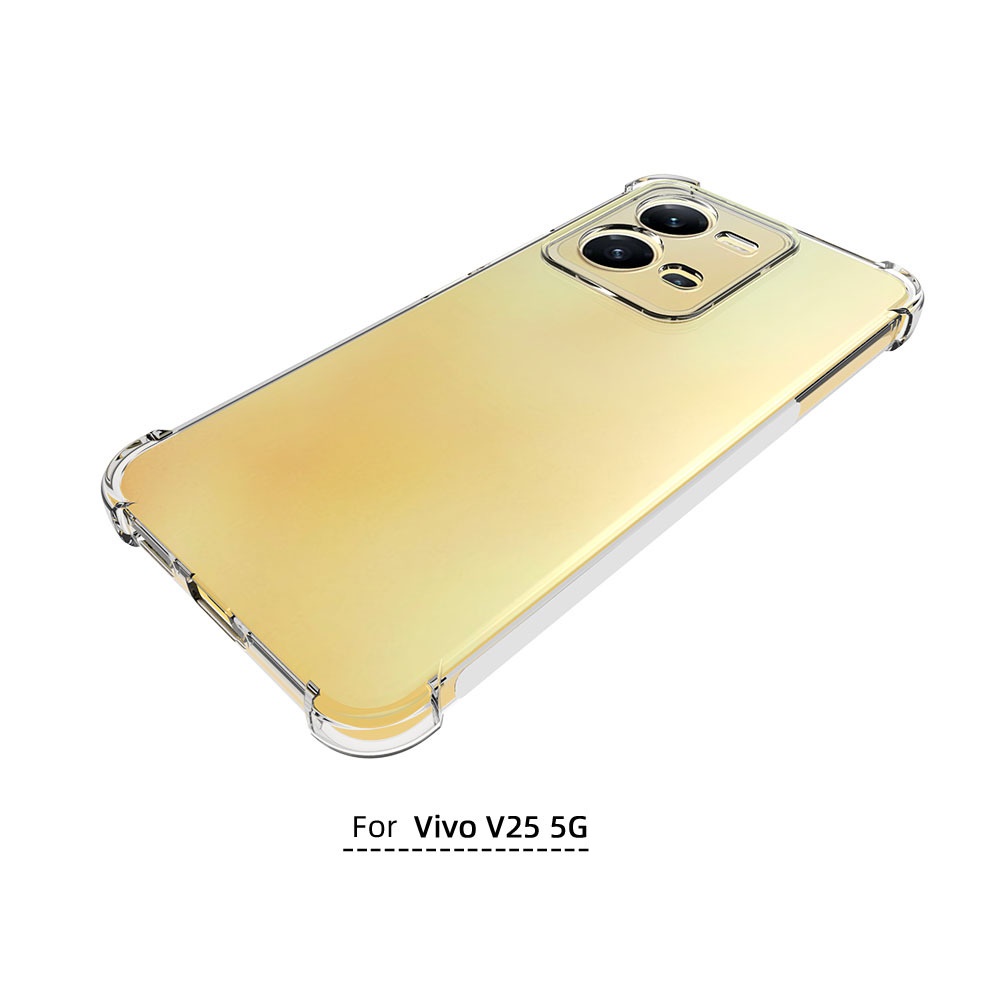 เคส Vivo V25 5G แบบ TPU ใสเสริมขอบและมุมกันกระแทก