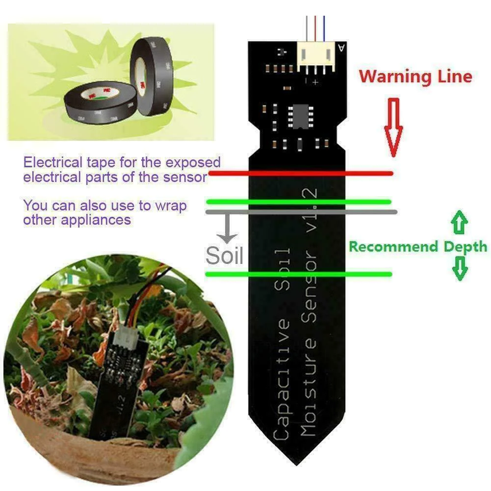 Capacitive Soil Moisture Sensor เซ็นเซอร์วัดความชื้นในดิน