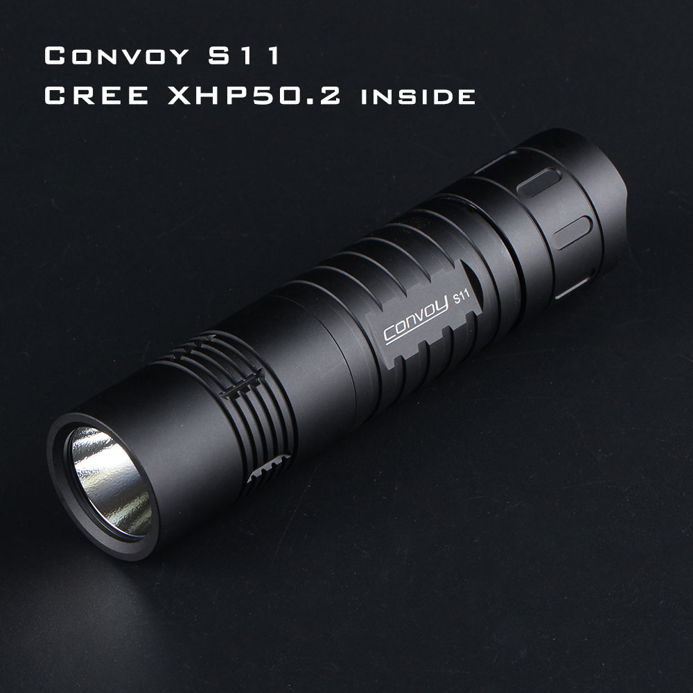 ไฟฉายพกพาคุณภาพสูง ขนาดแบตเตอรี่ 26650 Convoy รุ่น S11 Cree XHP 50.2 LED