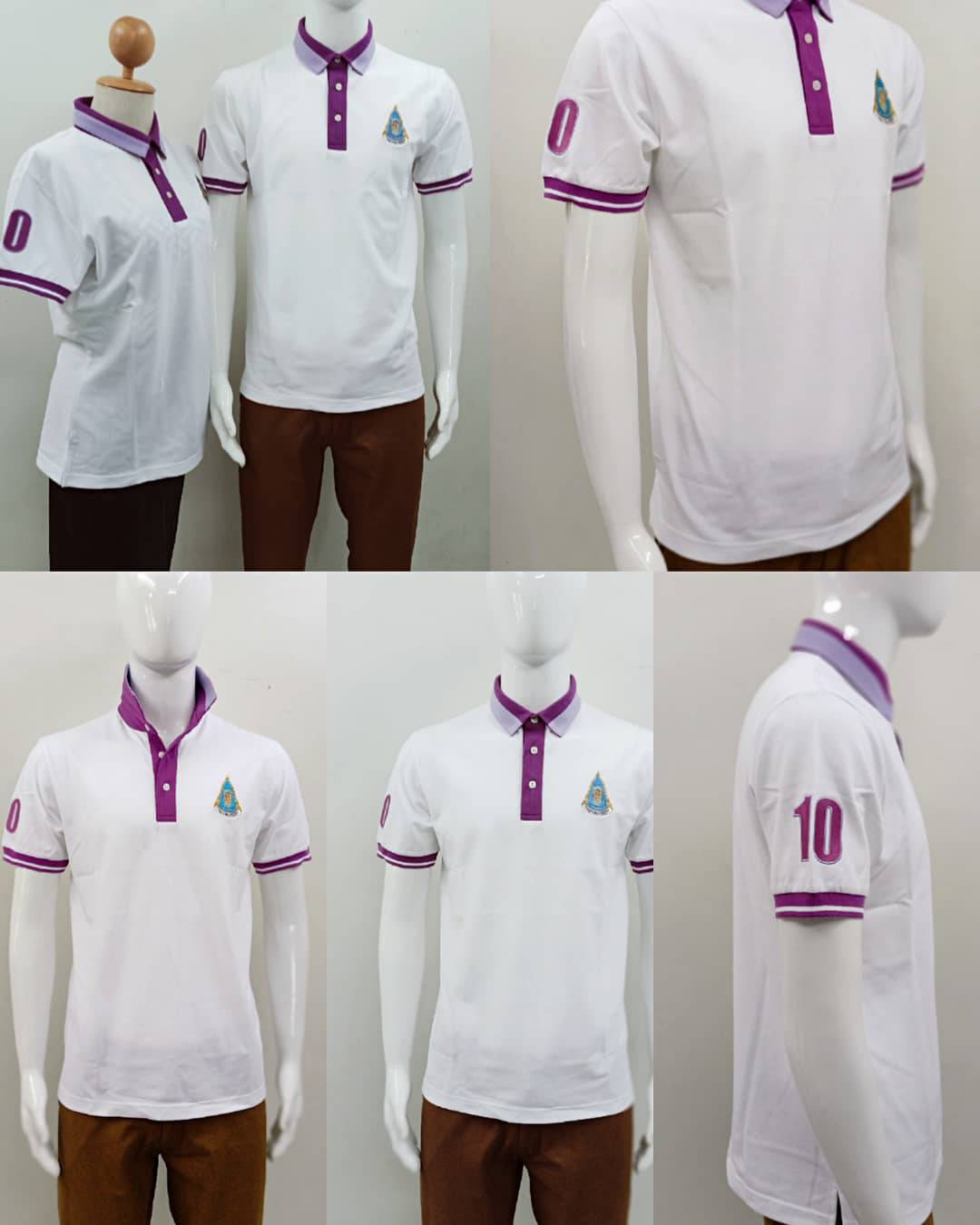 เสื้อโปโลสีขาวคอปกผ้าใส่สบาย สินค้าสังผลิตพร้อมปักโลโก้ตามต้องการ ชาย หญิง สั่งได้ตามต้องการ