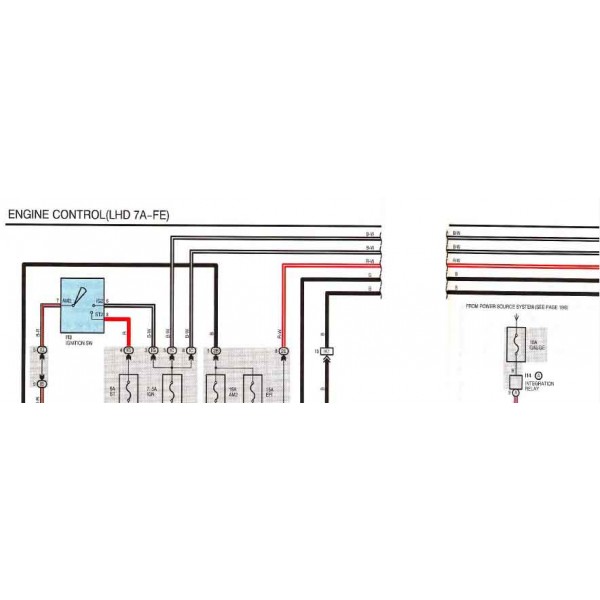 CD WIRING DIAGRAM TOYOTA COROLLA เครื่องยนต์ 4A-F, 7A-FE, 2E, 4E-FE, 2C, 2C-E