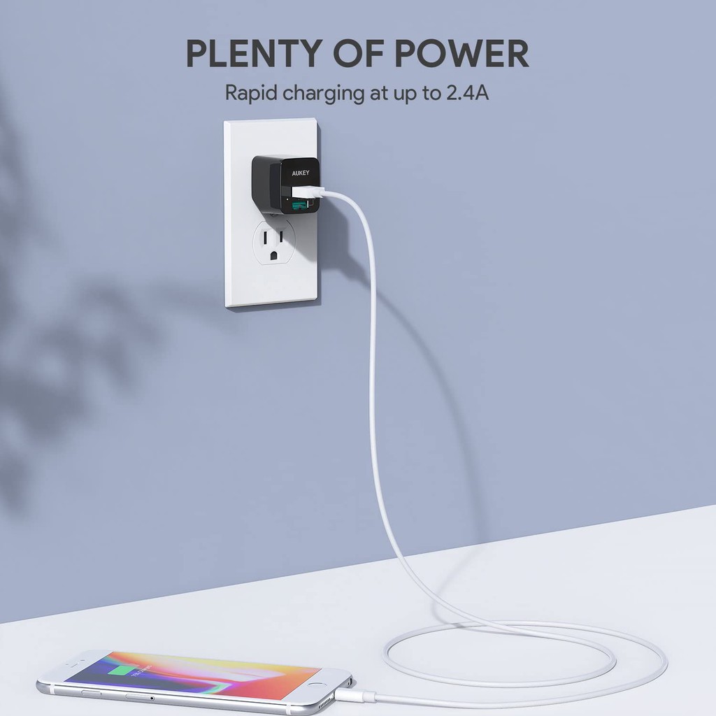 Adapter หัวชาร์จเร็ว Ultra Compact AiPower Adaptive Fast Charge 2 Ports รุ่น PA-U32 สีดำ