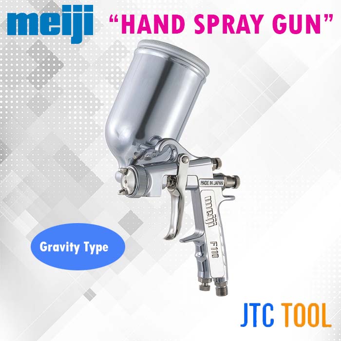 ปืนพ่นสีกาข้าง - Hand Spray Gun Gravity Type Series F110-G [Brand: Meiji]