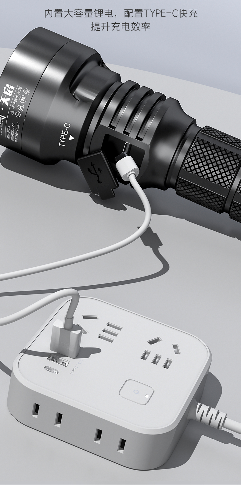 ไฟฉายแรงสูงขนาดกลาง แสงสว่าง ขนาดกระชับมือ Warsun Black หลอด Luminus SST-20 รวมแบตเตอรี่ 21700 1 ก้อน กับที่ชาร์จ USB