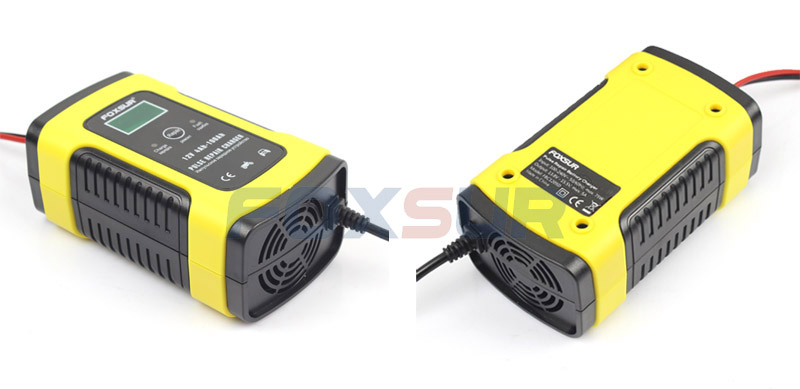 เครื่องชาร์จแบตเตอรี่รถยนต์ และรถจักรยานยนต์ ขนาดพกพา รุ่นล่าสุด Foxsur ( FBC-1205D)