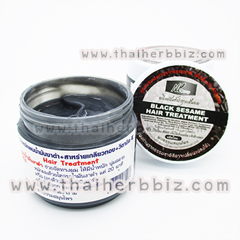 โคลนหมักผมน้ำมันงาดำ+สาหร่ายเกลียวทอง+วิตามิน E พบธรรมสมุนไพร (100g)