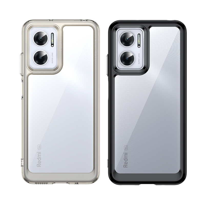 เคส Redmi 10 5G (สำหรับ 5G เท่านั้น) แบบอะคริลิคใสขอบ TPU หลากสี