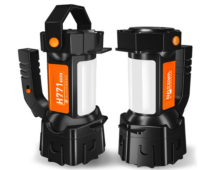 ไฟฉายสะพายแรงสูง แบบส่องไกล พร้อมโคมสีขาว และแดง Warsun H771