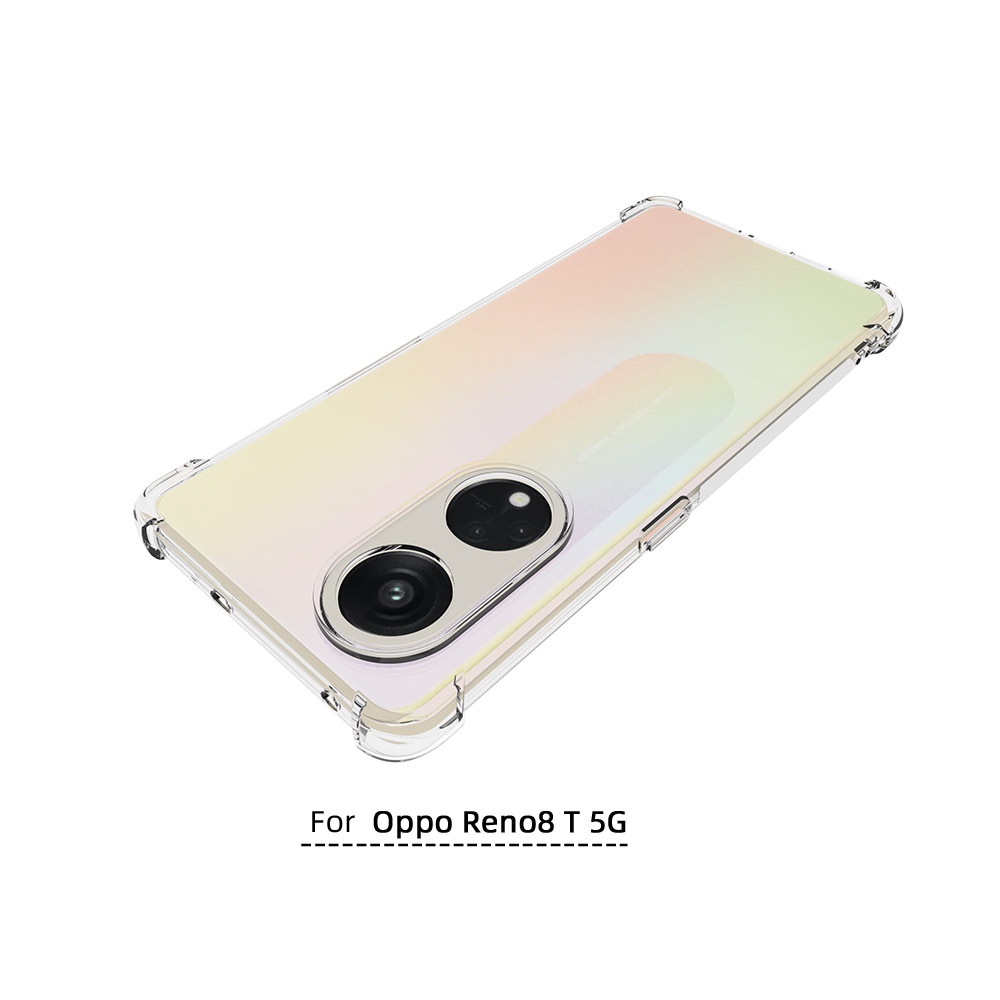 เคส OPPO Reno8 T 5G แบบ TPU ใสเสริมขอบและมุมกันกระแทก