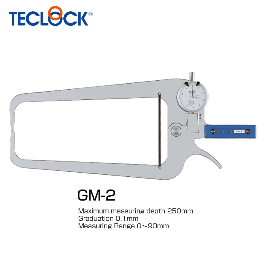 Teclock ไดอัลคาลิปเปอร์เกจวัดนอก ขนาด 0-90มิล รุ่น GM-2 - External Dial Caliper Gauges Range 0-90mm. No.GM-2