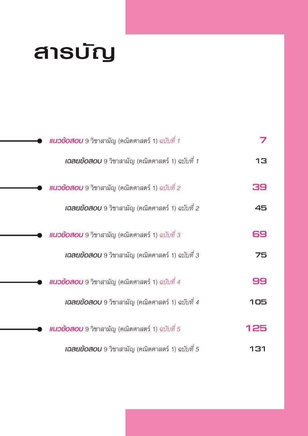 ติวเข้ม คณิตศาสตร์ 9 วิชาสามัญ โดย พ.ศ.พัฒนา