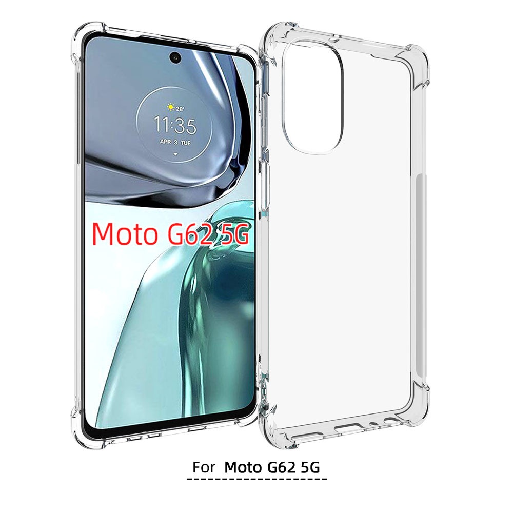 เคส Motorola Moto G62 5G แบบ TPU ใสเสริมขอบและมุมกันกระแทก