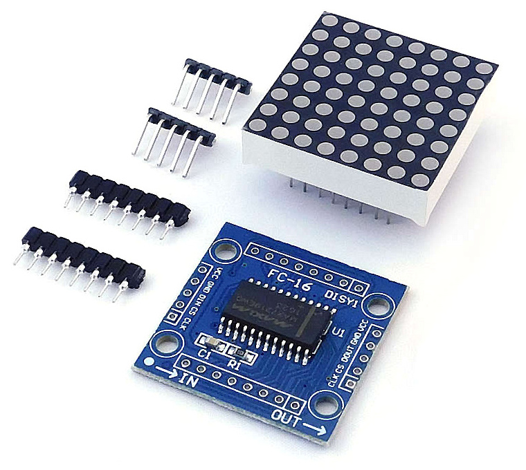 MAX7219 Dot Matrix 8x8 LED Display Module โมดูลแสดงผล Dot Matrix 8x8