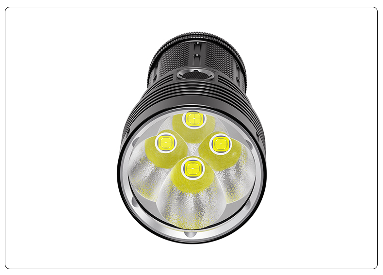 ไฟฉายจับถือ ขนาดกลาง Natfire PK40 P90*4 LED 12000 LM
