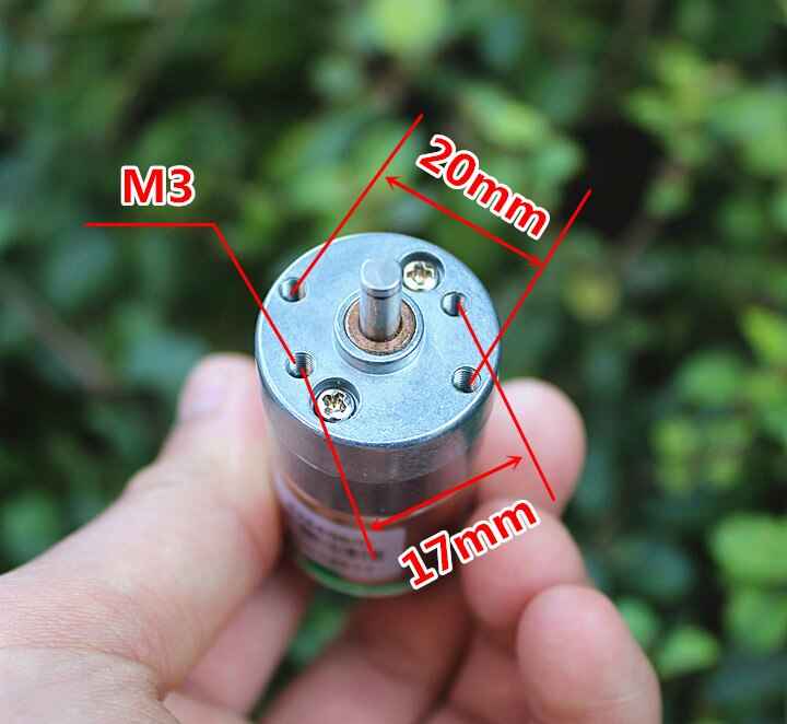 มอเตอร์เกียร์ DC 12V พร้อม Encoder วัดรอบ Geared Motor with Encoder 64 RPM