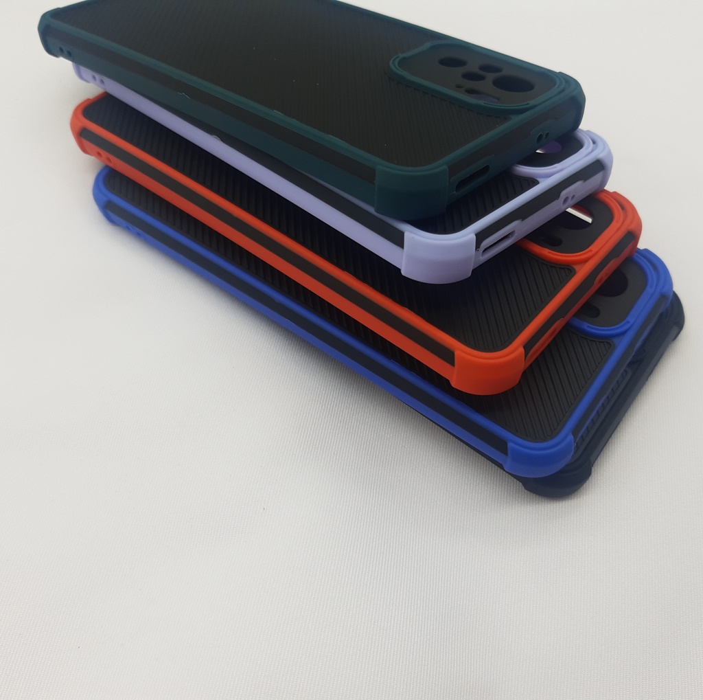 เคส Xiaomi Redmi Note 10 4G กันกระแทกหลังลายขอบสี STR101